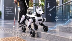 Xiaoyuan debutta in Cina: il robot cane guida supera scale e ostacoli sospesi 5 Xiaoyuan debutta in Cina: il robot cane guida supera scale e ostacoli sospesi