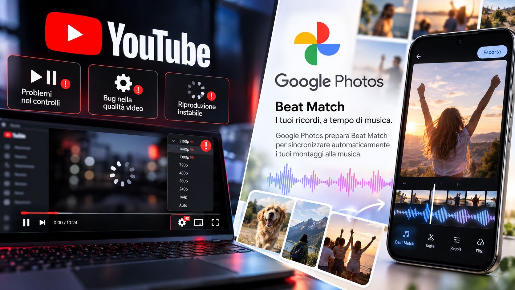 YouTube Si Blocca Tra Controlli E Bassa Risoluzione Google Photos 