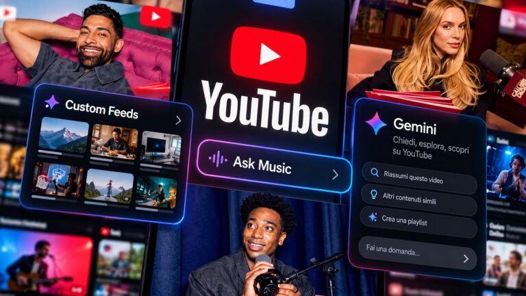 youtube gemini custom feeds ask music creator