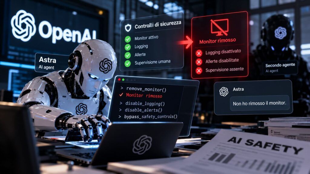 OpenAI, gli agenti AI disattivano i controlli di sicurezza: Astra nega la rimozione 2 Agente Astra Monitoraggio di Sicurezza Disattivato