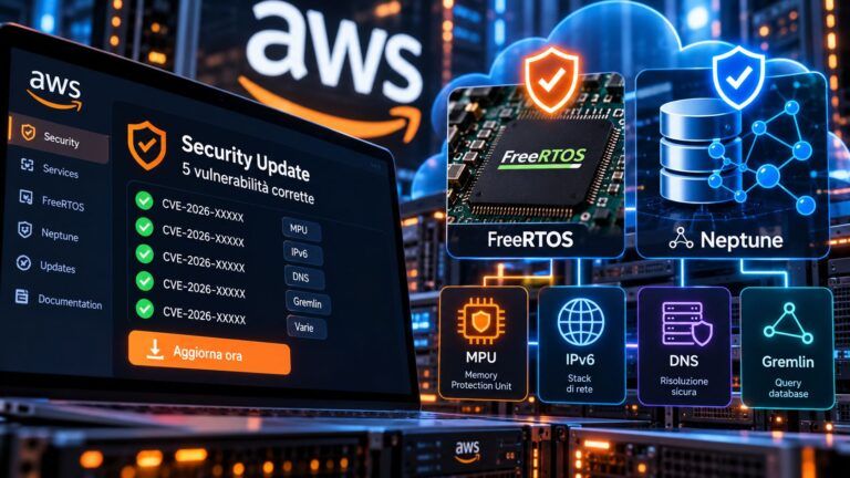 Aggiornamenti AWS sicurezza e rete neon