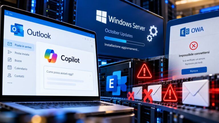 Aggiornamenti Windows e disservizi Outlook