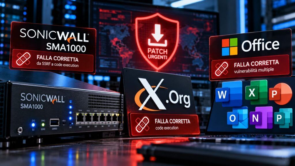 SonicWall, X.Org e OpenOffice: falle critiche tra SSRF e code execution 2 Aggiornamenti di sicurezza urgenti