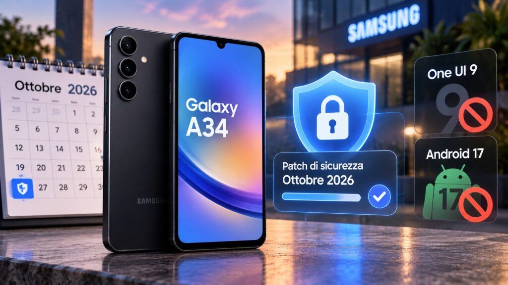 Galaxy A34 riceve la patch di ottobre ma One UI 9 resta in attesa 2 Aggiornamento Galaxy A34 in arrivo
