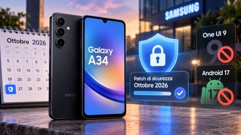 Aggiornamento Galaxy A34 in arrivo