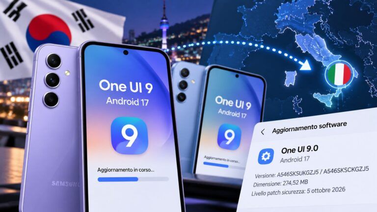 Aggiornamento One UI 9 dalla Corea allItalia