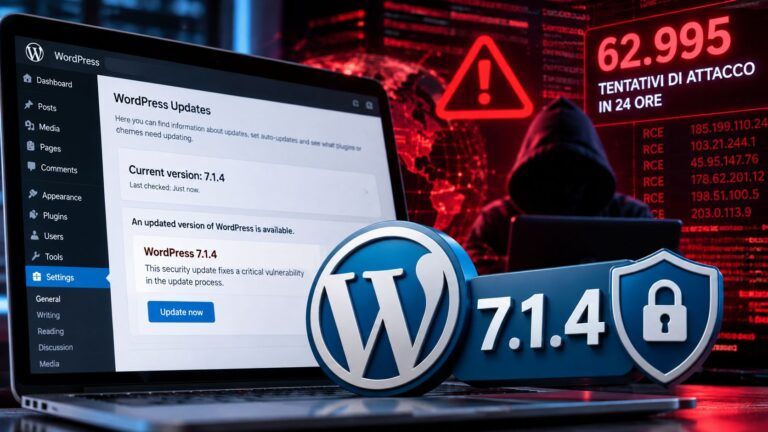 Aggiornamento WordPress sotto attacco