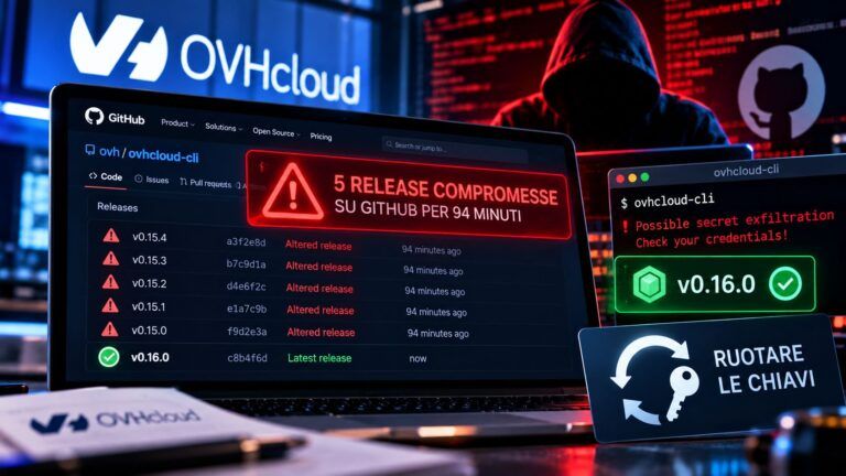 Allerta OVHcloud cinque release compromesse