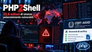 PHP2Shell, 22,6 milioni di istanze esposte: CERT-AGID pubblica i test 9 PHP2Shell, 22,6 milioni di istanze esposte: CERT-AGID pubblica i test