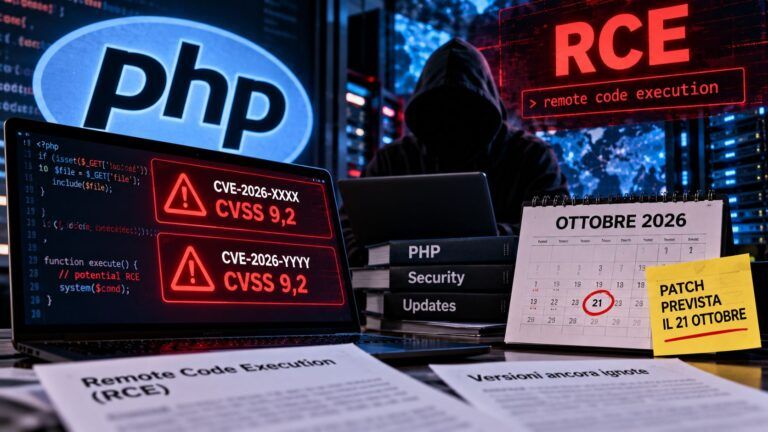 Allerta PHP patch prevista il 21 ottobre