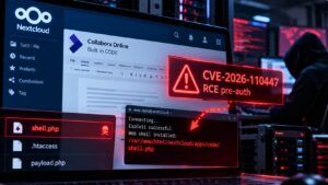 Nextcloud sotto attacco: falla Collabora CODE installa web shell senza login