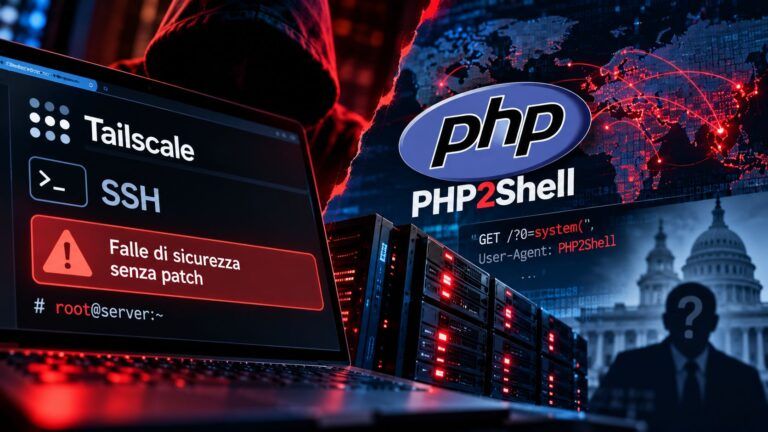Allerta cyber Tailscale e PHP2Shell