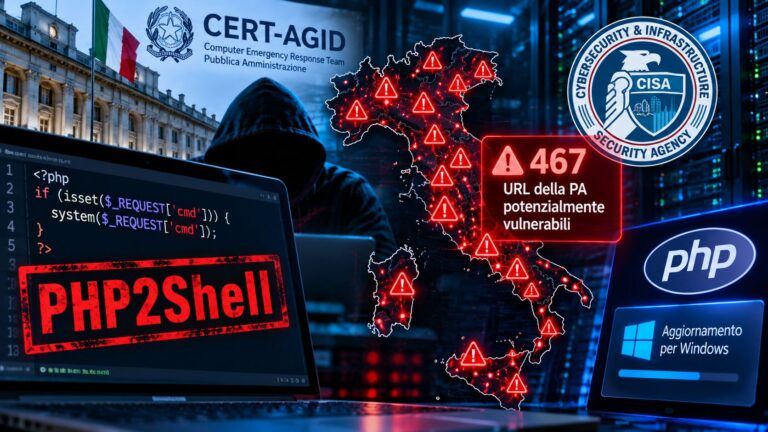 Allerta cyber vulnerabilita PHP in Italia