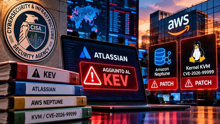 Allerta cybersecurity patch urgenti CISA Atlassian e AWS