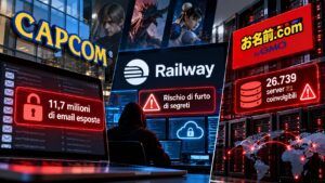 Capcom, 11,7 milioni di email esposte dopo l’attacco a CAPCOM ID