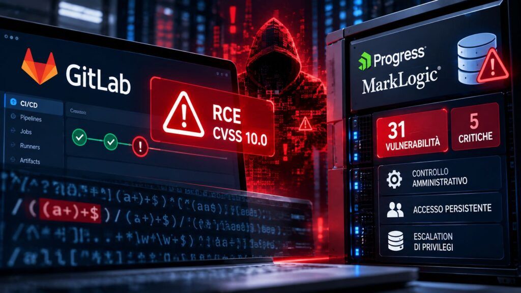 GitLab CVSS 10 e MarkLogic: due falle critiche su CI/CD e database enterprise 2 Allerta vulnerabilita GitLab e MarkLogic