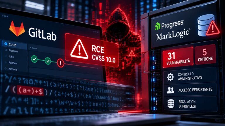 Allerta vulnerabilita GitLab e MarkLogic
