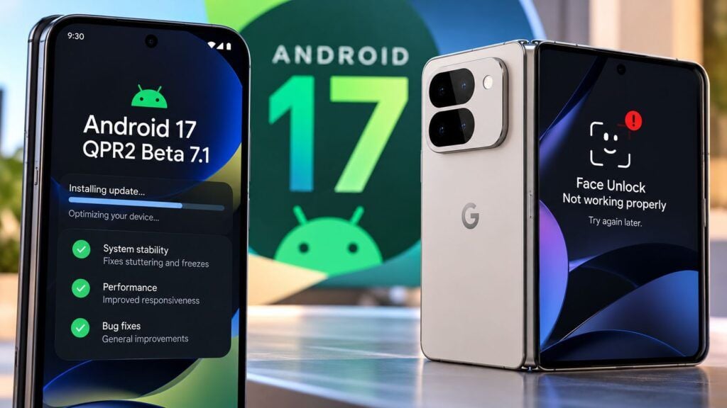 Android 17 QPR2 Beta 7.1 risolve i freeze Pixel, resta un bug sul Fold 2 Android 17 aggiornamento e Face Unlock