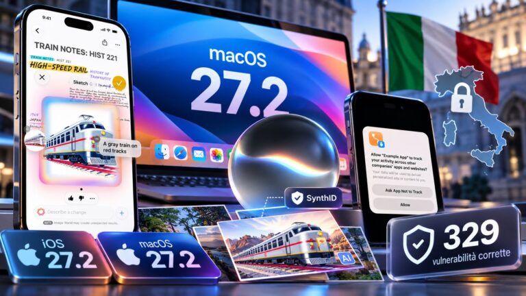 Apple 27.2 sicurezza e intelligenza artificiale