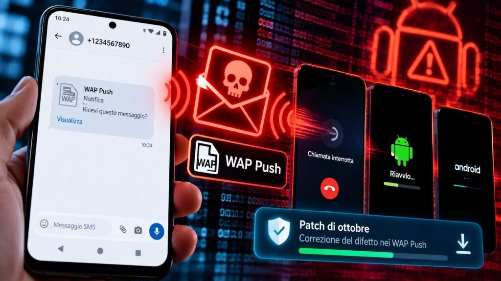 Android, SMS of Death blocca chiamate e soccorsi senza un clic 2 Attacco WAP Push smartphone in allarme