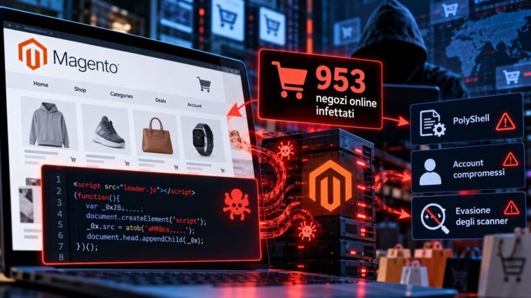 Attacco informatico ai negozi Magento