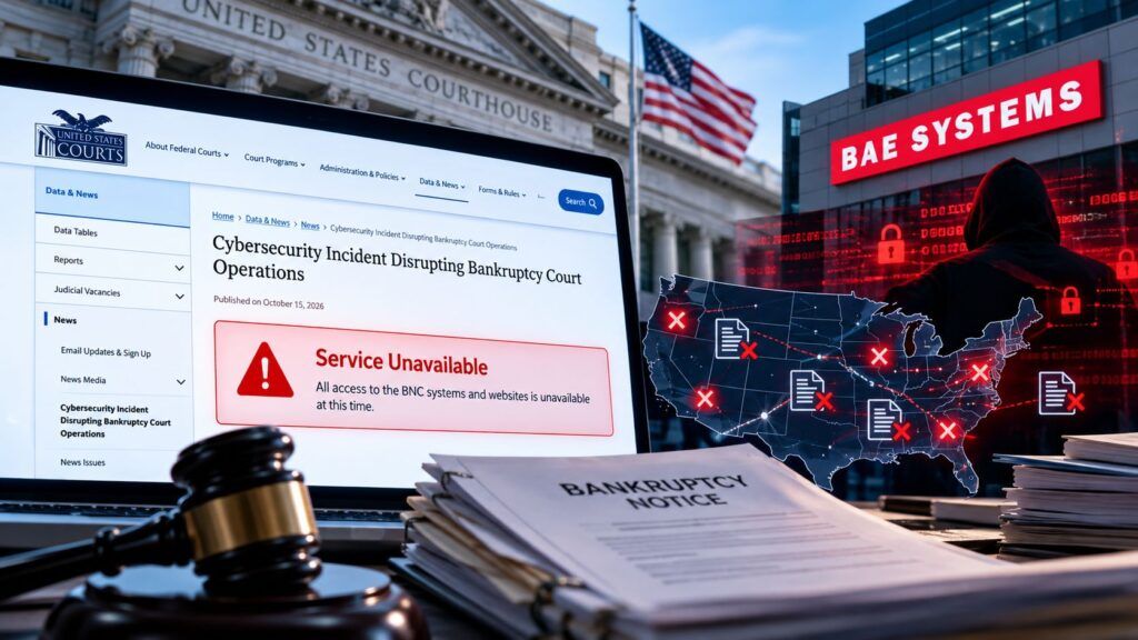 BAE Systems sotto attacco: blackout nei tribunali fallimentari USA 2 Attacco informatico ai tribunali federali