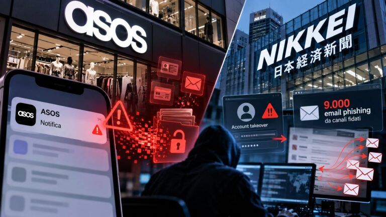 Attacco phishing tra ASOS e Nikkei
