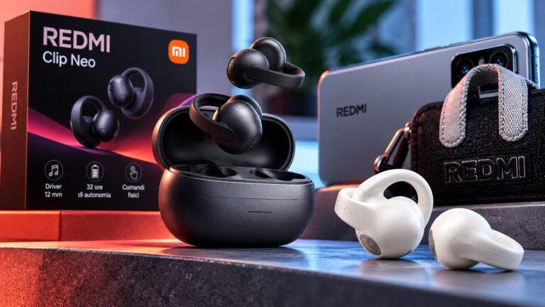 Auricolari Redmi Clip Neo in scena tech