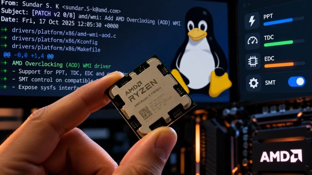 AMD porta l'overclocking Ryzen su Linux: AOD controlla potenza e SMT 2 CPU AMD Ryzen e Patch Linux