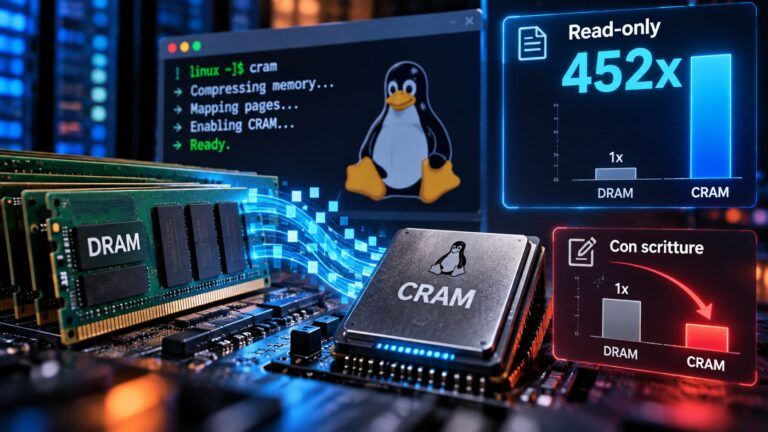 CRAM accelerazione della memoria Linux