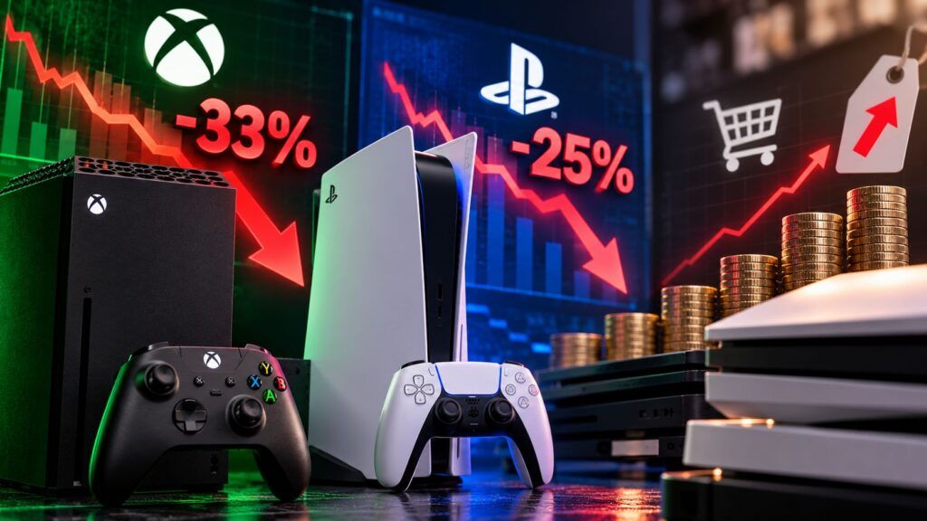 Xbox crolla ai minimi storici, PS5 torna ai livelli del 2013 2 Calo console e prezzi in aumento