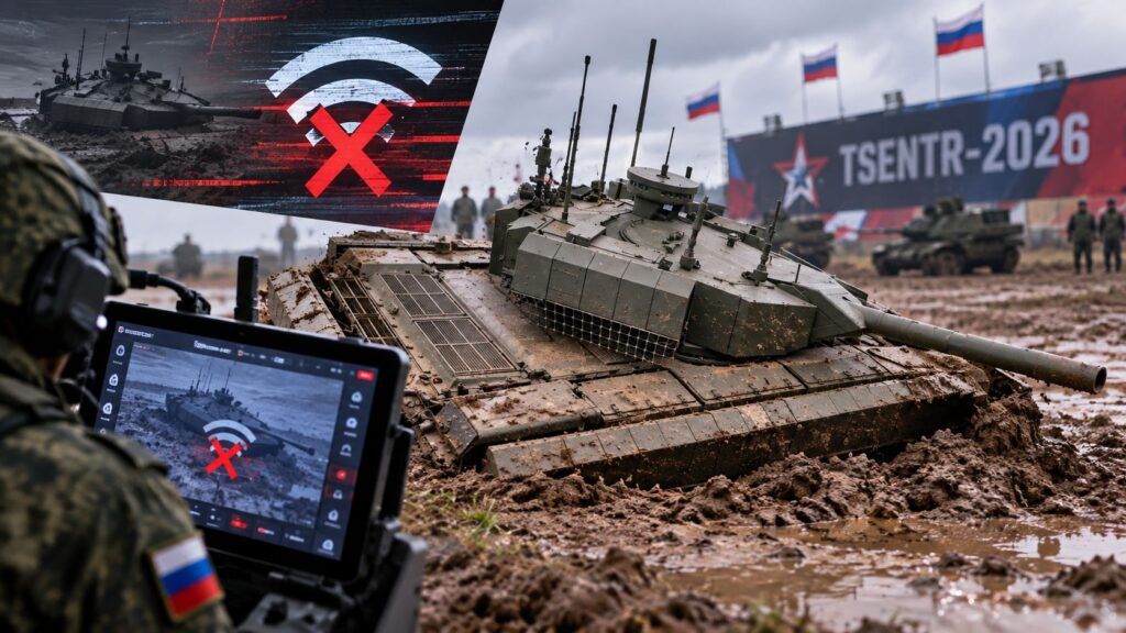 Shturm fallisce davanti a Putin: il robot-tank russo perde il controllo 2 Carro robotico impantanato a Tsentr 2026