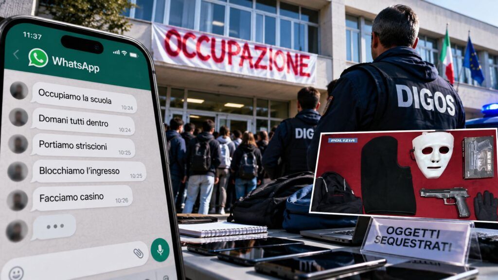 Cremona, chat WhatsApp per occupare scuole: due minori denunciati 2 Chat occupazione e intervento della DIGOS