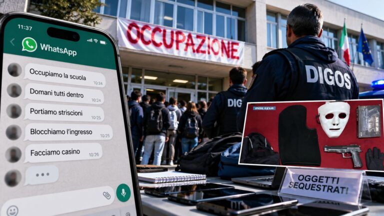 Chat occupazione e intervento della DIGOS