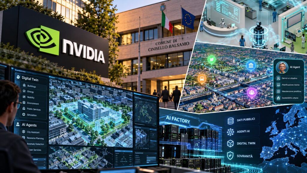 NVIDIA porta agenti AI nei Comuni europei: Cinisello diventa laboratorio 2 Citta intelligenti AI e gemelli digitali