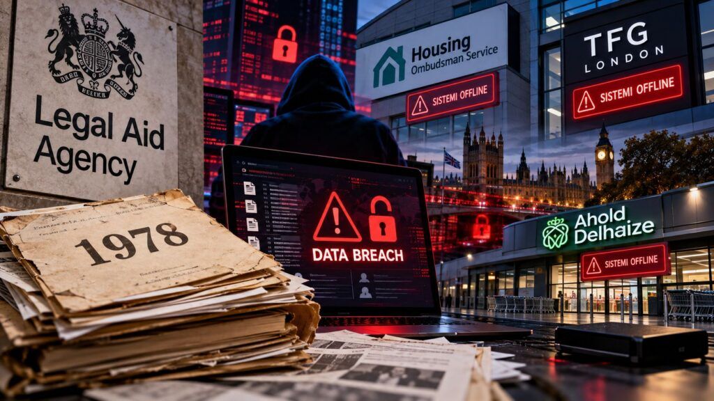 Cyberattacchi a raffica: dati dal 1978 rubati e retail in tilt 2 Collage cinematografico di data breach britannici