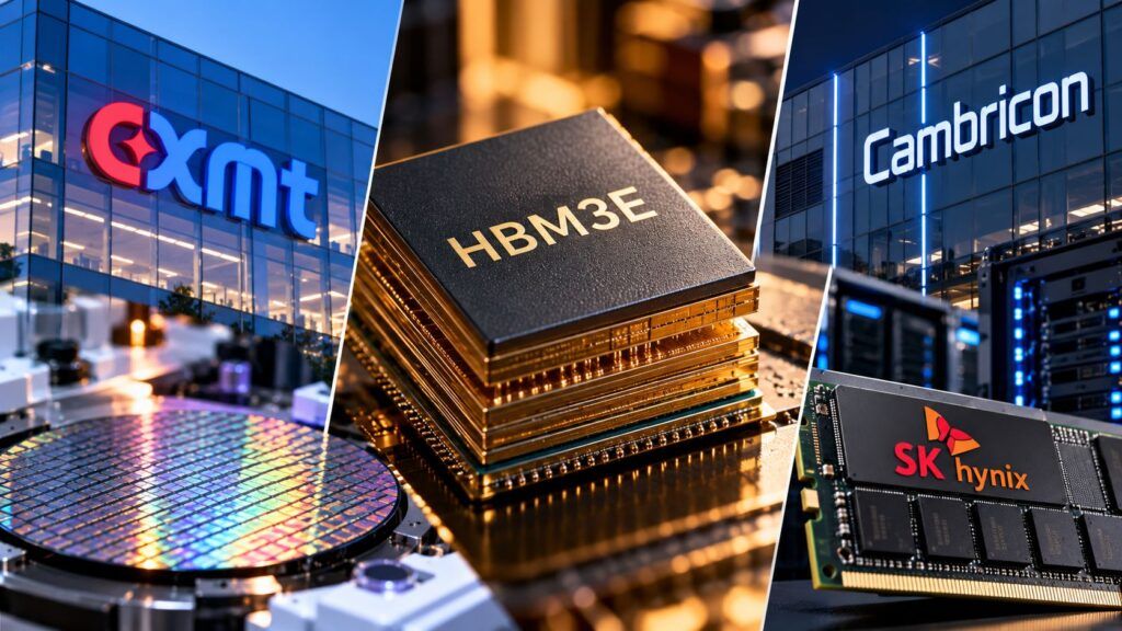 Collage tecnologico di chip e IA