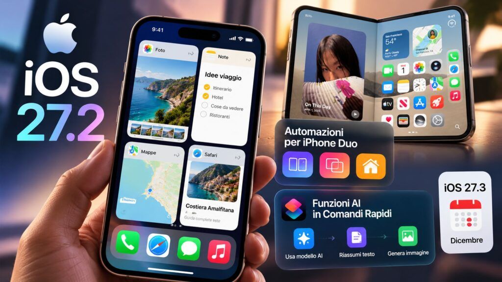 Concept iOS 27.2 Multiview e Automazioni