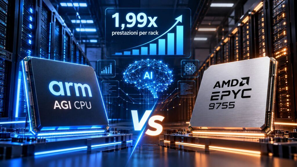 Confronto AI nei data center Arm vs AMD