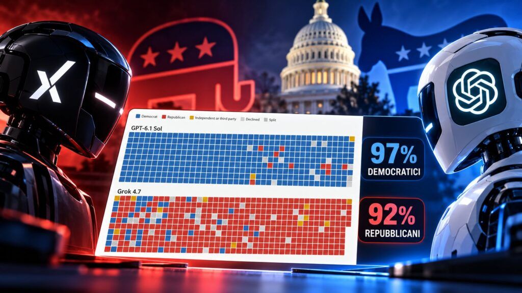 Grok sceglie i repubblicani, GPT i democratici: i limiti dello studio 2 Confronto AI tra Democrazia e Repubblicani