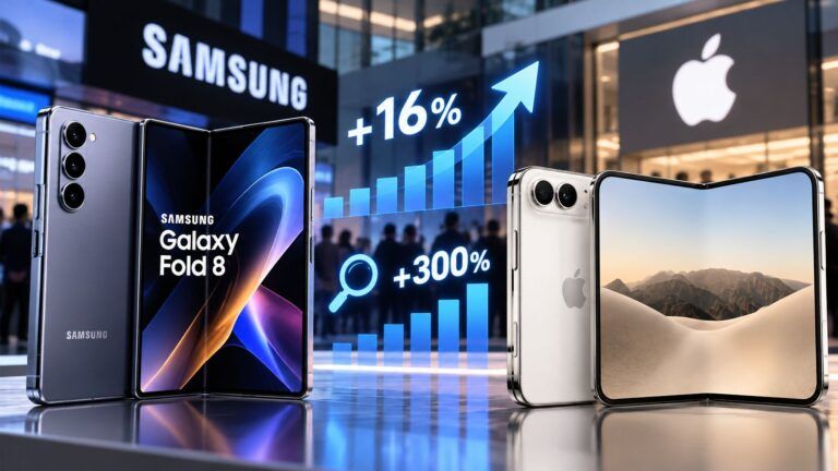 Confronto Foldable Samsung e Apple in crescita
