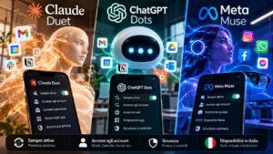 Claude Duet sfida ChatGPT Dots e Meta Muse: chi controlla i tuoi account? 5 Claude Duet sfida ChatGPT Dots e Meta Muse: chi controlla i tuoi account?