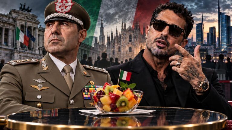 Confronto tricolore tra uniforme e provocazione