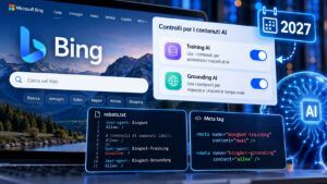 Bing separa training e grounding: nuovi controlli AI per gli editori 3 Bing separa training e grounding: nuovi controlli AI per gli editori