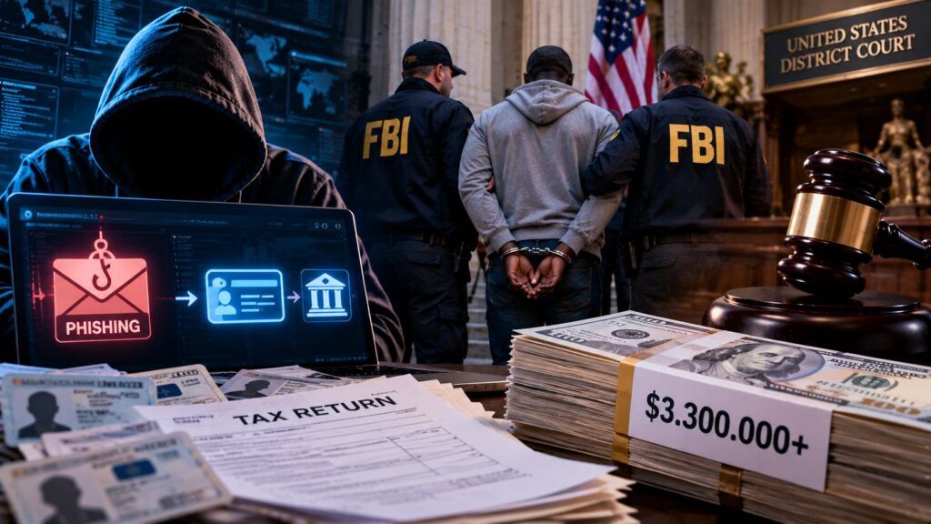 Hacker nigeriano condannato a 8 anni: rubati 3,3 milioni ai contribuenti USA 2 Cybercrimine e giustizia federale
