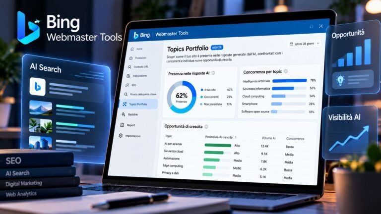 Dashboard Bing per la visibilita AI