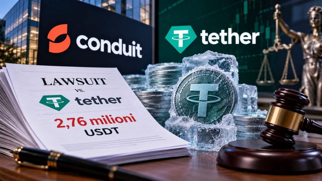 Conduit fa causa a Tether per 2,76 milioni di USDT congelati 2 Disputa legale Conduit Tether ghiacciata