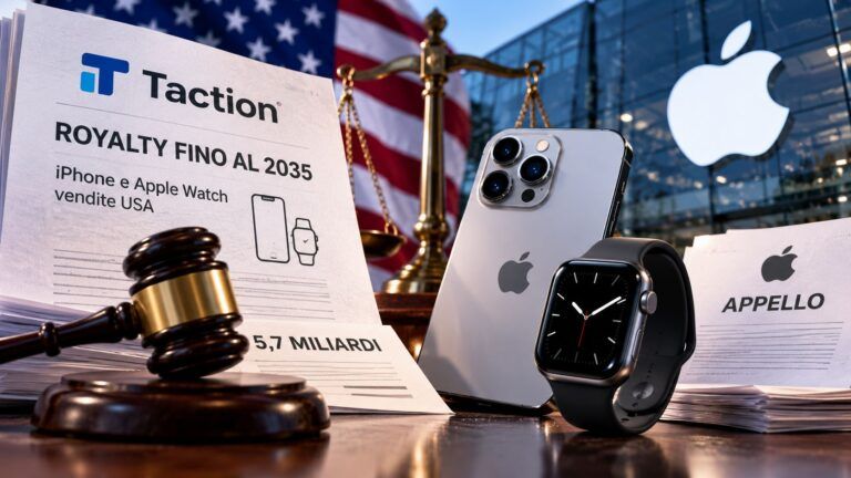 Disputa legale Taction Apple in aula
