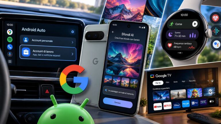 Ecosistema Google auto Pixel e TV