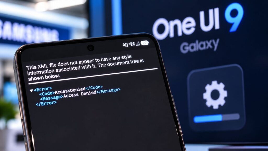 One UI 9: Access Denied blocca alcuni Galaxy dopo l’aggiornamento. Come risolvere 2 Erro XML su smartphone Galaxy One UI 9